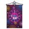 G128 Combo Pack Garden Flag Hanger 14IN & Garden Flag Happy New Year Midnight Clock 12x18IN Printed 150D Polyester